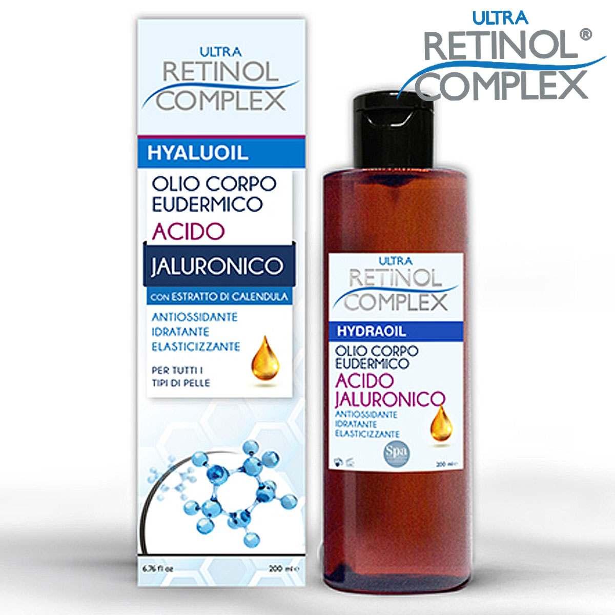 Retinol Complex olio corpo acido jaluronico 200 ml