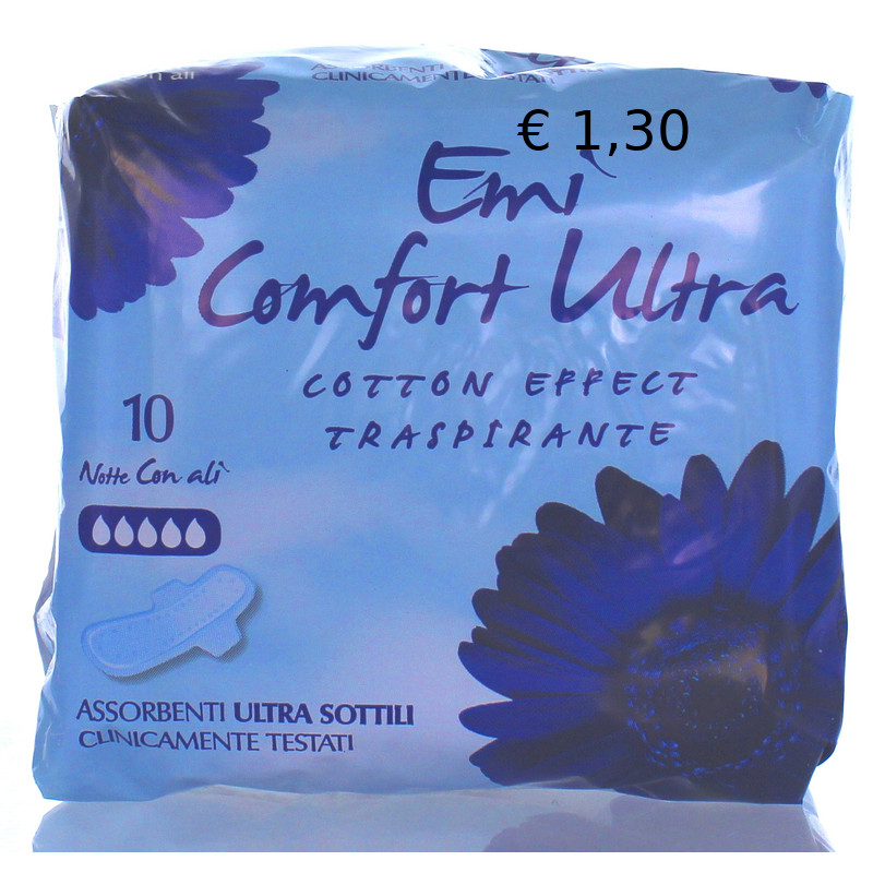 Emi assorbenti confort ultra ali notte 10 pz