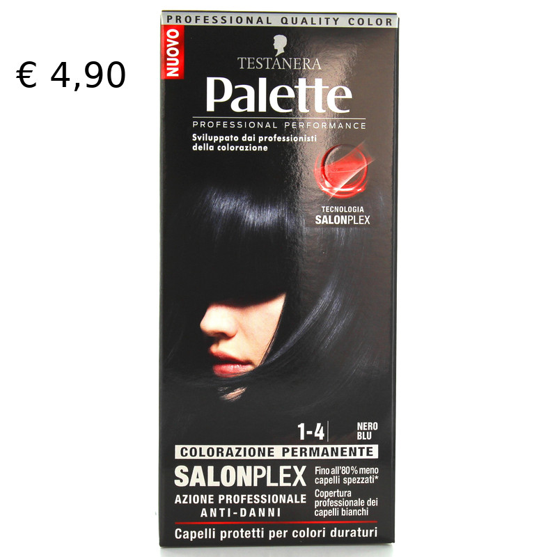 Palette colorazione permanente nero-blu N.1-4